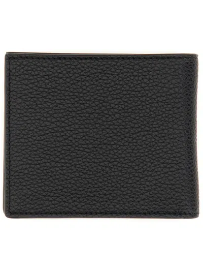 Tom Ford Soft Grain T Line Bifold Wallet In Black