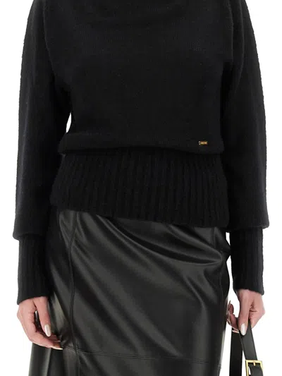 Tom Ford Black Cashmere Silk Sweaters In Black