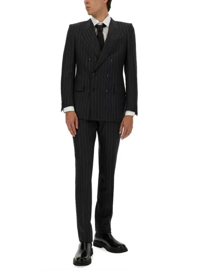 Tom Ford Master Twill Shelton Evening Tuxedo Suit In Black