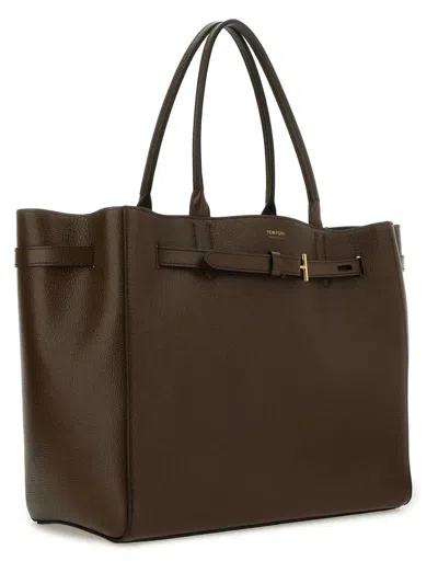 Tom Ford Audrey Large Tote Bag In Grain Leather