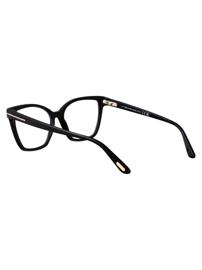 Tom Ford T-hinge Square-frame Glasses In Black