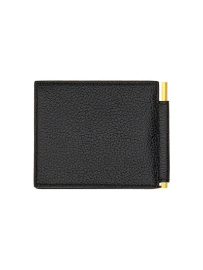 Tom Ford Soft Grain Leather T Line Money Clip Wallet