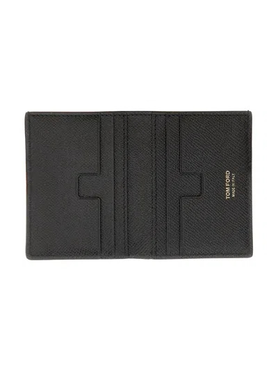 Tom Ford Small Grain Leather Folding Cardholder