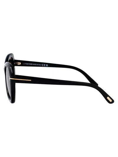 Tom Ford Nero Lucido Acetate Sunglasses In Black