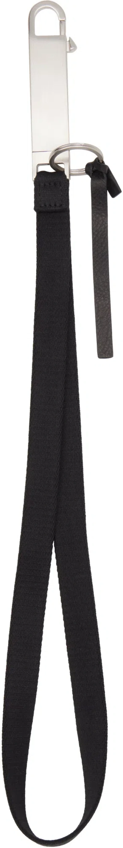 Rick Owens Black Hollywood Large Neck Hook Keychain