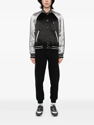 Tom Ford Black Cotton Fleece Sweatpants In Animal Print