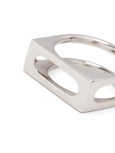Tom Wood Cage Ring Single M In Metallic