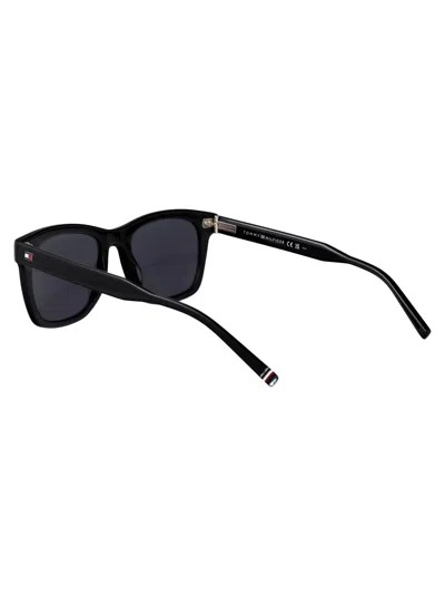 Tommy Hilfiger Black Acetate Sunglasses In Black