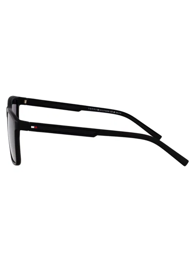 Tommy Hilfiger Black Eco Polyamide Sunglasses In Brown