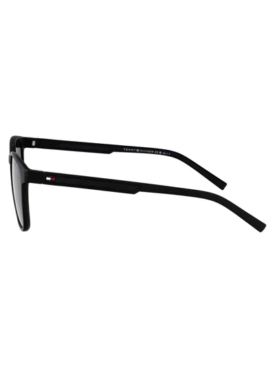 Tommy Hilfiger Black Eco Polyamide Sunglasses In Black