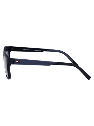 Tommy Hilfiger Blue Azure Eco Polyamide Sunglasses In Blue