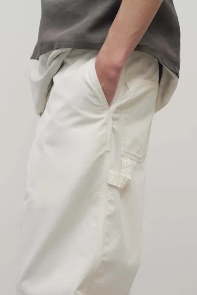The Row Sharka Pant In Cotton And Cashmere In White