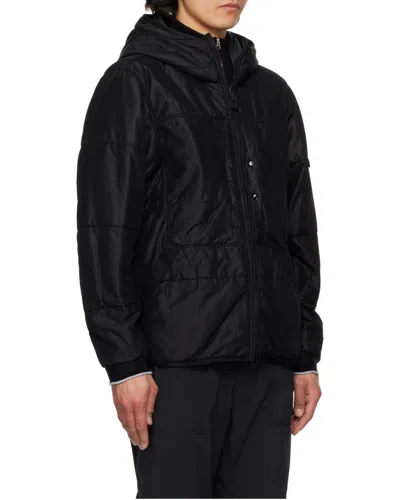 Stone Island Black Run-proof Nylon Mesh-tc Reversible Jacket In Black