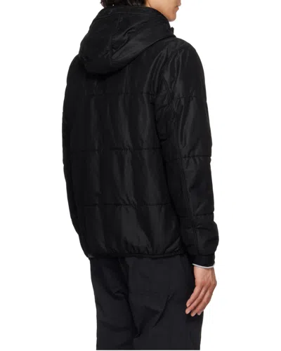 Stone Island Black Run-proof Nylon Mesh-tc Reversible Jacket In Black