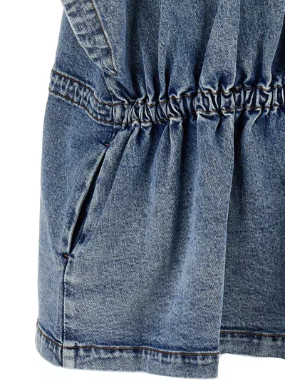 Fabiana Filippi Drawstring Waist Denim Cape