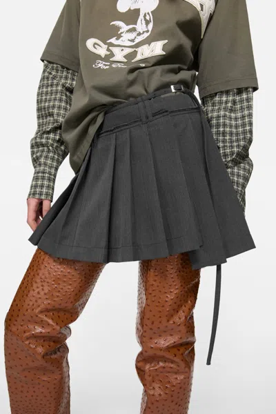 Acne Studios Pleated Skirt In Black