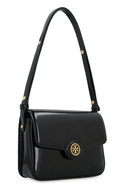 Tory Burch Black Leather Robinson Shoulder Bag