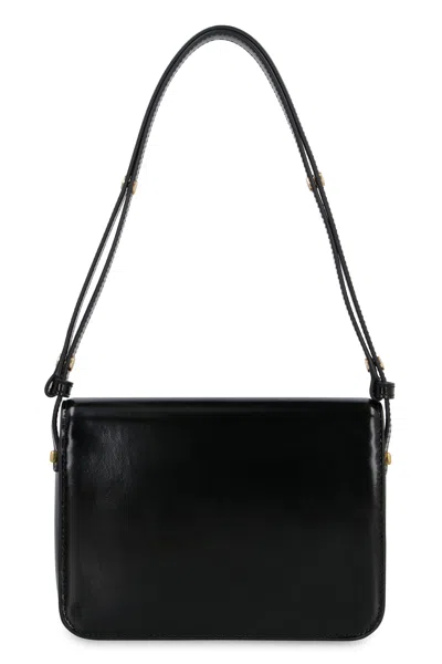 Tory Burch Black Leather Robinson Shoulder Bag