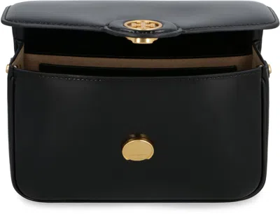 Tory Burch Black Leather Robinson Shoulder Bag