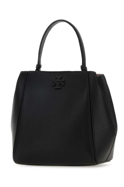 Tory Burch Black Leather Small Mcgraw Handbag