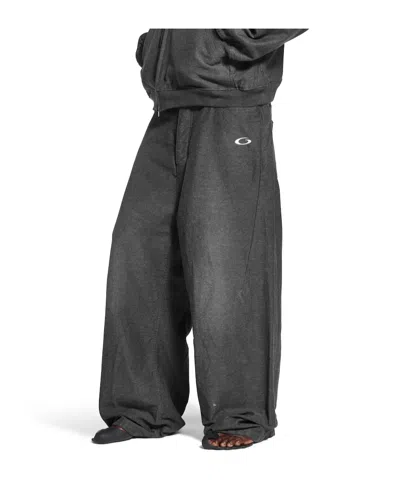 Balenciaga Trompe Loeil Denim Trousers In Gray