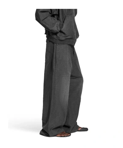 Balenciaga Trompe Loeil Denim Trousers In Gray