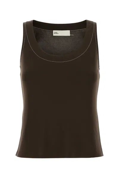 Tory Burch Brown Viscose Tank Top