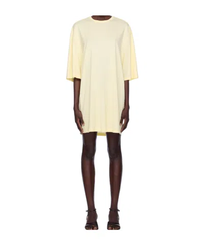 Totême Yellow Relaxed Tee Minidress In Yellow