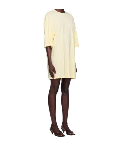 Totême Yellow Relaxed Tee Minidress In Yellow
