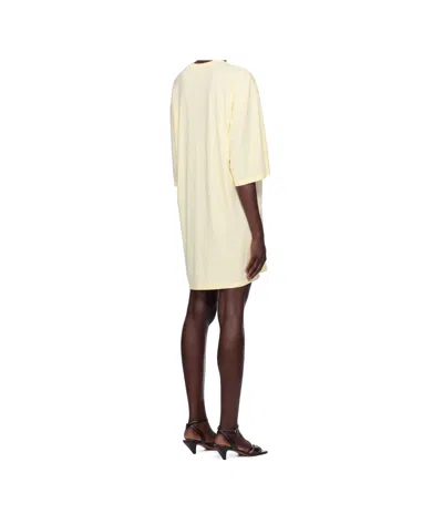 Totême Yellow Relaxed Tee Minidress In Yellow