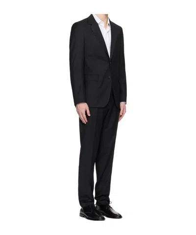 Hugo Boss Single-breasted Blazer And Trousers Set In Black