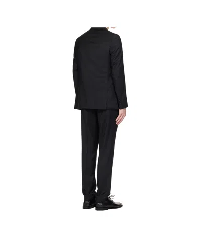 Hugo Boss Single-breasted Blazer And Trousers Set In Black