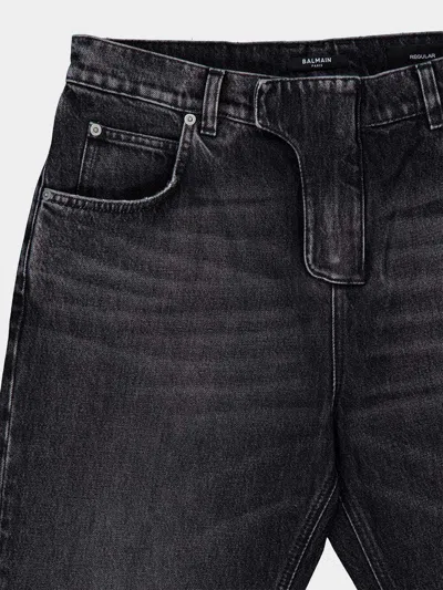 Balmain Belt Loop Jeans In Black