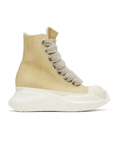 Rick Owens Drkshdw Beige Hollywood Jumbo Laces Abstract Sneak Sneakers