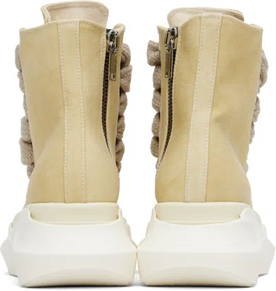 Rick Owens Drkshdw Beige Hollywood Jumbo Laces Abstract Sneak Sneakers