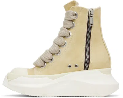 Rick Owens Drkshdw Beige Hollywood Jumbo Laces Abstract Sneak Sneakers