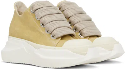Rick Owens Drkshdw Beige Hollywood Jumbo Laces Abstract Low Sneak Sneakers