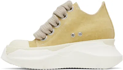 Rick Owens Drkshdw Beige Hollywood Jumbo Laces Abstract Low Sneak Sneakers