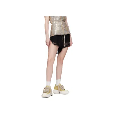 Rick Owens Drkshdw Beige Hollywood Jumbo Laces Abstract Low Sneak Sneakers