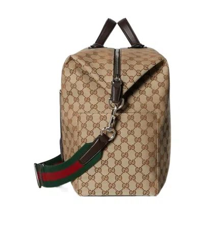 Gucci Medium Gg Duffle Bag With Web