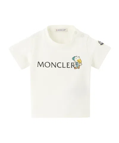 Moncler Crew Neck Short Sleeve T-shirt In White