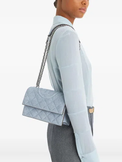 Tory Burch Fleming Denim Small Convertible Sho