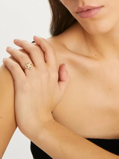 Tory Burch Kira Clover Ring In Gold