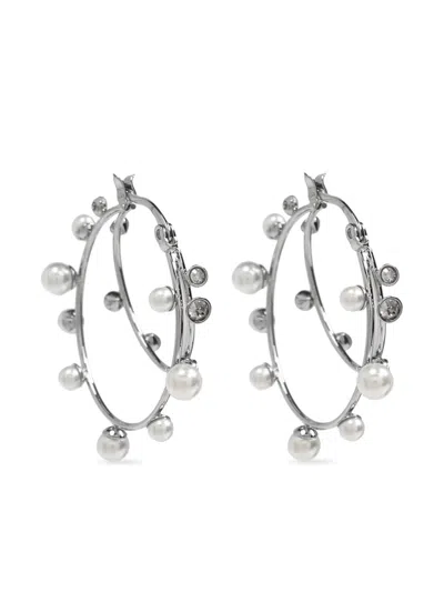 Tory Burch Pearl Double Hoop Earrings
