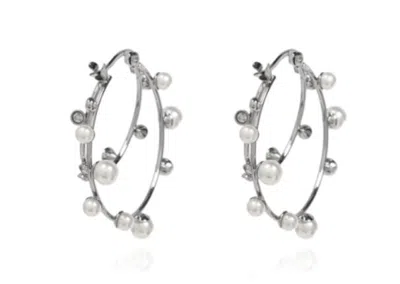 Tory Burch Pearl Double Hoop Earrings