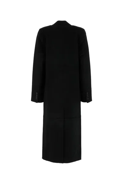 Totême Black Classic Doublé Coat In Black
