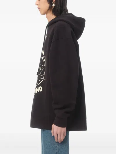 Valentino Garavani Sweatshirt With Le Chat De La Maison Patch In Black