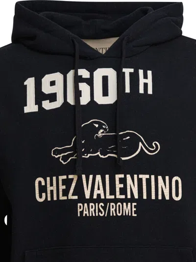 Valentino Cotton Fabric Sweatshirt With Comfortable Fit In Black