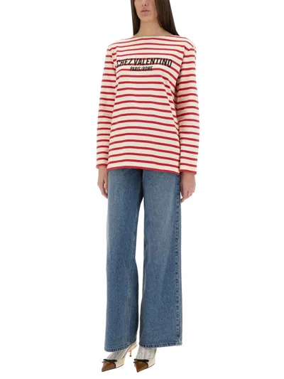 Valentino Garavani Cotton Long Sleeve T-shirt With Print