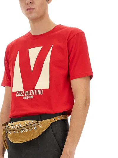 Valentino T-shirt Logo In Red
